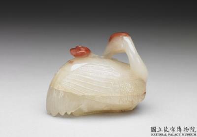 图片[2]-Agate box in the shape of a crane, Qing dynasty (1644-1911)-China Archive